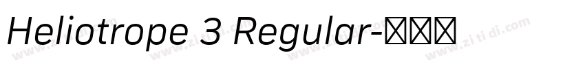 Heliotrope 3 Regular字体转换